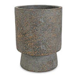 Aily Plant Pot - Earth Cement -Indoor Plants Aily Plant Pot Anthracite 14x18cm