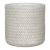 Angle Cylinder Plant Pot - White
