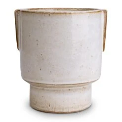 Aries Handles Plant Pot - White -Indoor Plants Aries Handles Plant Pot White 14x15cm