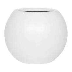 Beth Essentials Ball Plant Pot - Matt White 6 Beth Essentials Ball Plant Pot - Matt White -Indoor Plants Beth Ball Plant Pot Matt White Medium