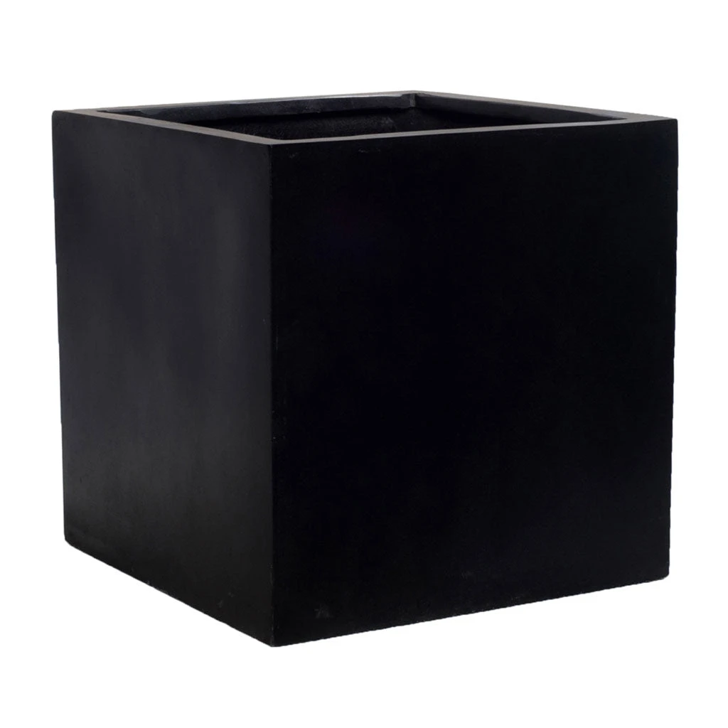 Block Natural Planter - Black 3 Block Natural Planter - Black - Image 3