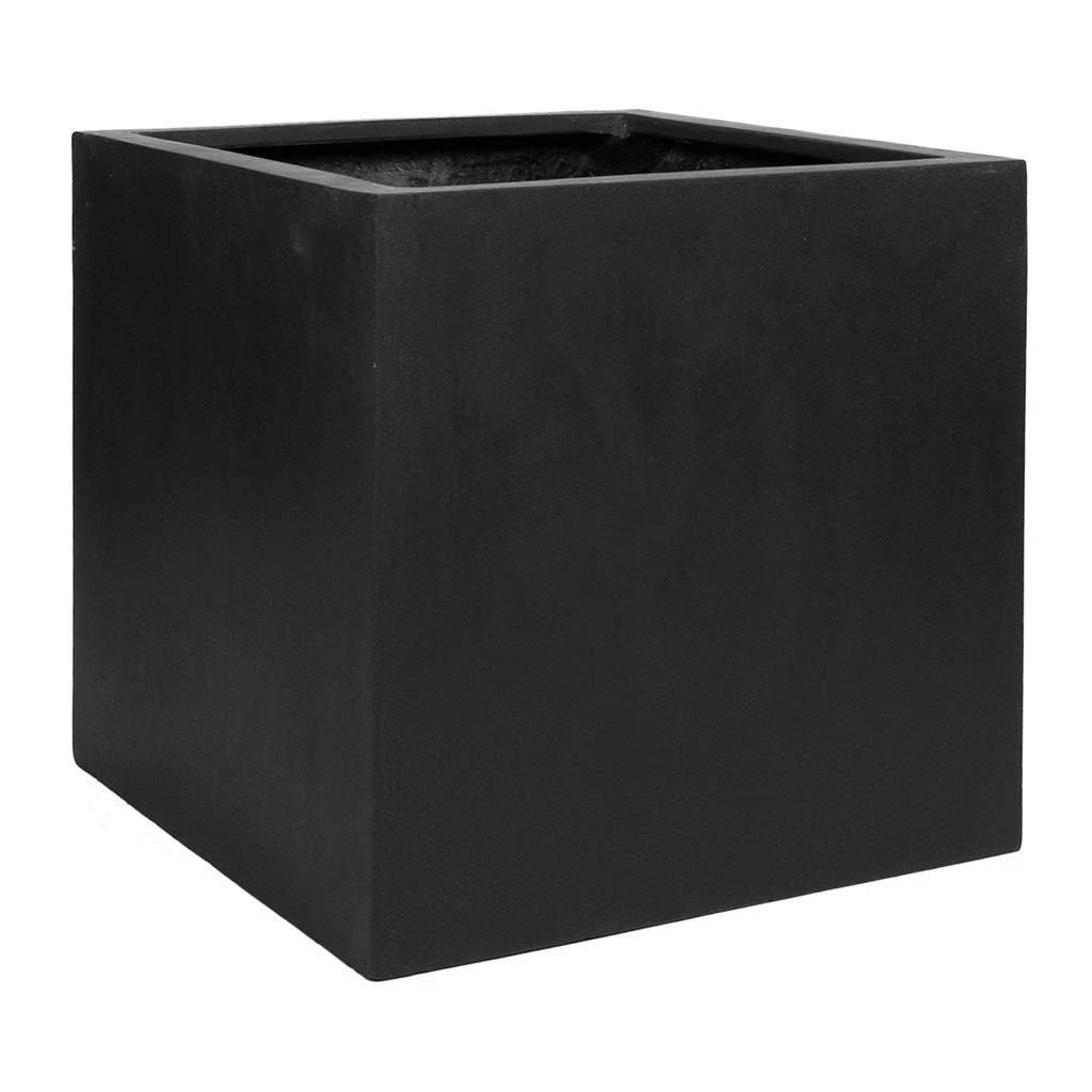 Block Natural Planter - Black 1 Block Natural Planter - Black