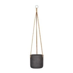 Charlie Hanging Plant Pot - Black Washed 14 Charlie Hanging Plant Pot - Black Washed -Indoor Plants Charlie Hanging Plant Pot Black Washed Medium