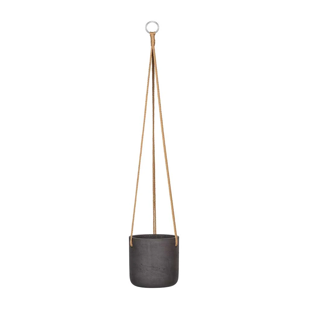 Charlie Hanging Plant Pot - Black Washed 6 Charlie Hanging Plant Pot - Black Washed - Image 6