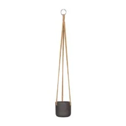 Charlie Hanging Plant Pot - Black Washed 12 Charlie Hanging Plant Pot - Black Washed -Indoor Plants Charlie Hanging Plant Pot Black Washed Small