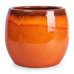 Charlotte Plant Pot - Orange -Indoor Plants Charlotte Plant Pot Orange 33x30cm