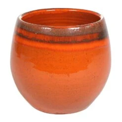 Charlotte Plant Pot - Orange -Indoor Plants Charlotte Plant Pot Red Orange Medium