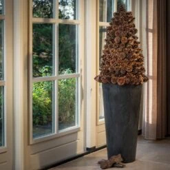 Claire Artstone Tall Planter - Black -Indoor Plants Claire Artstone Tall Planter Black 2