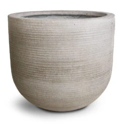 Cody Plant Pot - Ridged Cement -Indoor Plants Cody Plant Pot Ridged Cement 35x31cm