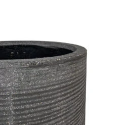 Cody Plant Vase - Ridged Dark Grey -Indoor Plants Cody Plant Vase Ridged Dark Grey 28x45cm 1