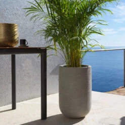 Cody Plant Vase - Ridged Dark Grey -Indoor Plants CodyPlantVase RidgedDarkGrey 2