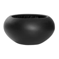 Cora Natural Bowl Planter - Black -Indoor Plants Cora Natural Planter Black 47x25.5cm