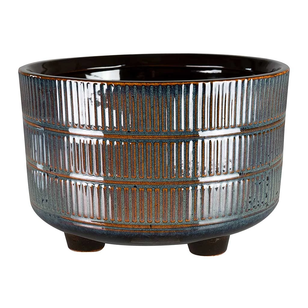 Denise Plant Bowl - Blue Bronze 1 Denise Plant Bowl - Blue Bronze