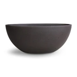 Dorant Refined Oval Plant Bowl - Volcano Black -Indoor Plants Dorant Refined Oval Plant Bowl Volcano Black 32x13.5x12.5cm