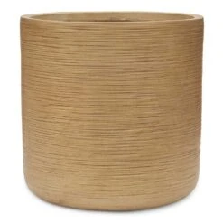 Dune Cylinder Planter - Almond -Indoor Plants Dune Cylinder Planter Almond 44x44cm