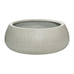Eileen Plant Bowl - Ridged Cement -Indoor Plants Eileen Plant Bowl Ridged Cement 53x21cm