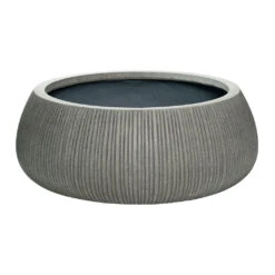 Eileen Plant Bowl - Ridged Dark Grey -Indoor Plants Eileen Plant Bowl Ridged Dark Grey 53x21cm