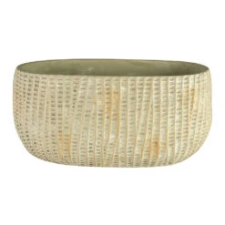 Feico Oval Plant Bowl - Mint Grey -Indoor Plants Feico Oval Plant Bowl Shiny Mint 28cm