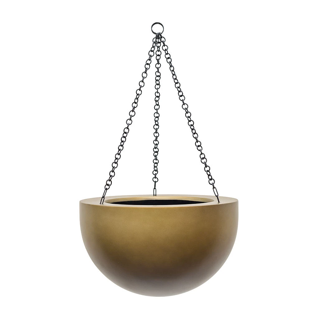 Gradient Hanging Plant Bowl - Matt Honey 1 Gradient Hanging Plant Bowl - Matt Honey