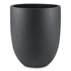 Grigio Tall Egg Pot Planter - Anthracite Concrete