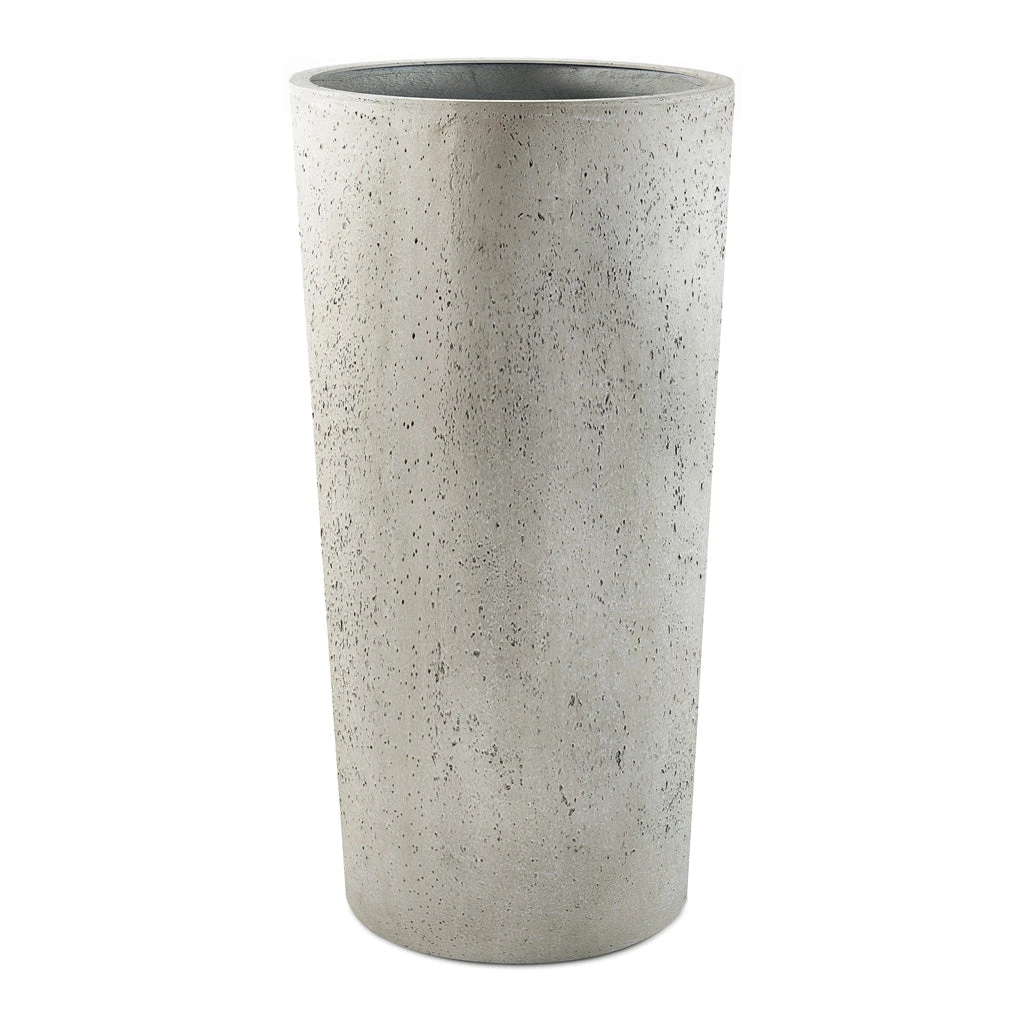 Grigio Tall Vase Planter - Antique White Concrete 1 Grigio Tall Vase Planter - Antique White Concrete