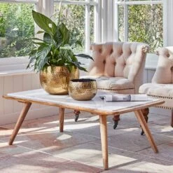 Hammered Bowl - Gold With Black -Indoor Plants Hammered Bowl Gold Lifestyle 4