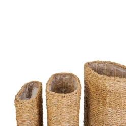 Isaac Plant Baskets - Set Of 3 - Oval - Natural -Indoor Plants Isaac Plant Baskets Set of 3 Round Natural 4