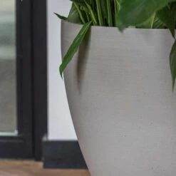 Jesslyn Refined Planter - Clouded Grey -Indoor Plants Jesslyn Refined Planter Clouded Grey Sanstone Texture