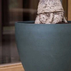 Jesslyn Refined Planter - Pine Green -Indoor Plants Jesslyn Refined Planter Pine Green Sandstone Textures