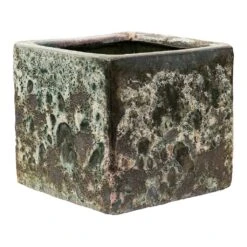 Lava Cube Relic Planter - Jade -Indoor Plants Lava Cube Relic Planter Jade Large