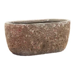 Lava Oval Relic Plant Bowl - Pink -Indoor Plants Lava Oval Relic Plant Bowl Pink 38x24x19cm