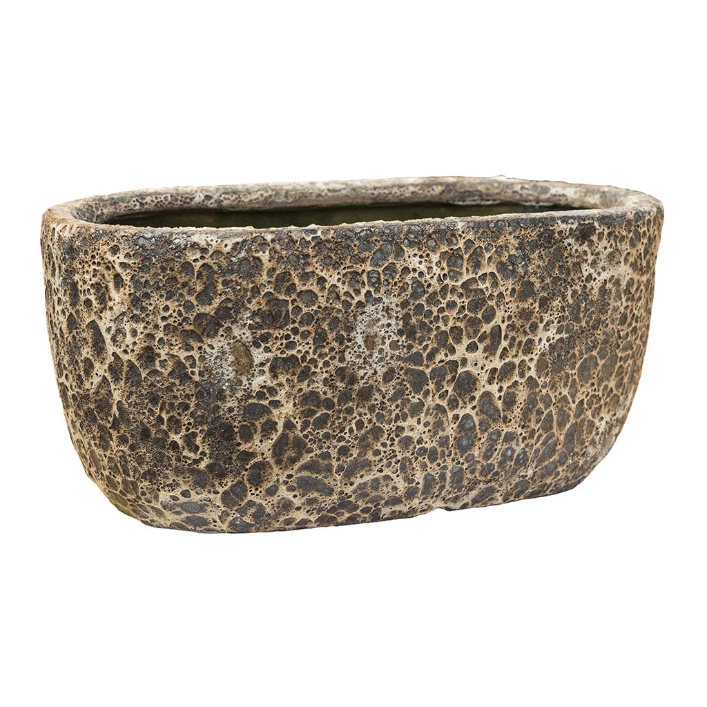 Lava Oval Relic Plant Bowl - Rust 4 Lava Oval Relic Plant Bowl - Rust - Image 4