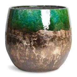 Lindy Plant Pot - Black Green -Indoor Plants Lindy Plant Pot Black Green 30x25 1