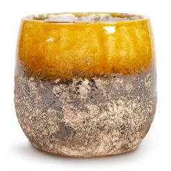 Lindy Plant Pot - Ochre -Indoor Plants Lindy Plant Pot Ochre 16x13cm