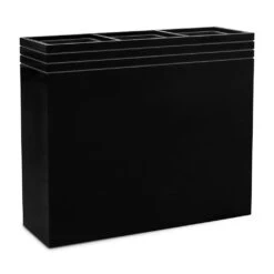 Line-Up Rectangle Planter - Matt Black -Indoor Plants Line Up Rectangle Planter Matt Black 88x30x75cm