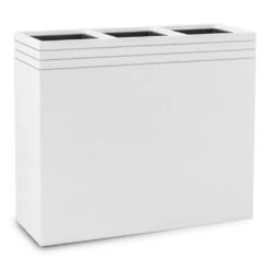 Line-Up Rectangle Planter - Matt White -Indoor Plants Line Up Rectangle Planter Matt White 88x30x75cm