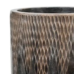Luxe Lite Comet Cylinder Planter - Bronze -Indoor Plants Luxe Lite Comet Cylinder Planter Bronze Close Up