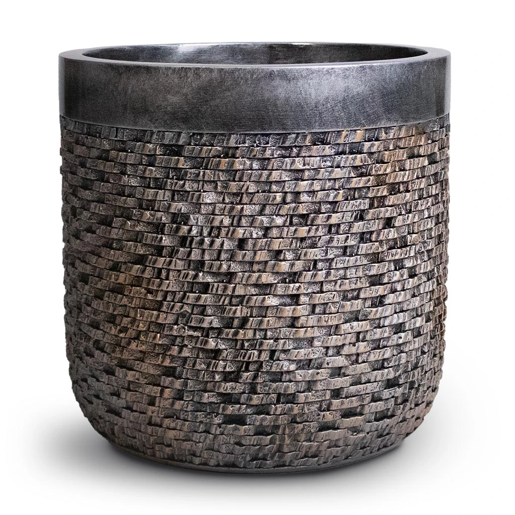 Luxe Lite Layer Cylinder Planter - Bronze 4 Luxe Lite Layer Cylinder Planter - Bronze - Image 4