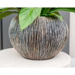 Luxe Lite Waterfall Globe Planter - Bronze -Indoor Plants Luxe Lite Waterfall Globe Planter Bronze Small Houseplant