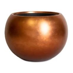 Metallic Globe Plant Pot - Matt Copper -Indoor Plants Metallic Globe Plant Pot Matt Copper 50x37cm