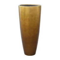 Metallic Partner Planter - Matt Honey -Indoor Plants Metallic Partner Planter Matt Honey 40x90cm