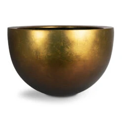 Metallic Plant Bowl - Matt Honey -Indoor Plants Metallic Plant Bowl Matt Honey
