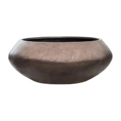 Metallic UFO Plant Bowl - Matt Coffee