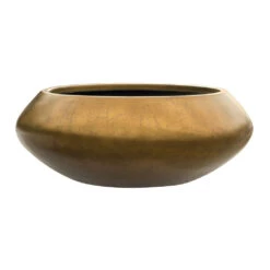 Metallic UFO Plant Bowl - Matt Honey -Indoor Plants Metallic UFO Plant Bowl Matt Honey 55x22cm