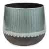Ninthe Metal Plant Pot - Metallic Petrol
