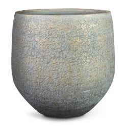 Noor Plant Pot - Metallic Grey -Indoor Plants Noor Plant Pot Metallic Grey 36x33cm.psd