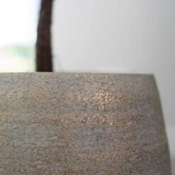 Noor Plant Pot - Metallic Grey -Indoor Plants Noor Plant Pot Metallic Grey 5