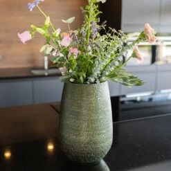 Noor Plant Vase - Velvet Green -Indoor Plants Noor Plant Vase Velvet Green 4