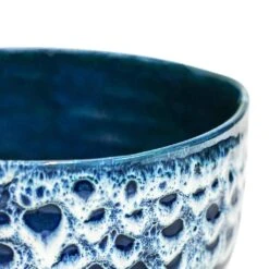 Ocean Glaze Plant Bowl - Sapphire -Indoor Plants Ocean Glaze Plant Bowl Sapphire 25 x 12.5cm 3
