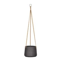 Patt Hanging Plant Pot - Black Washed -Indoor Plants Patt Hanging Plant Pot Black Washed Medium